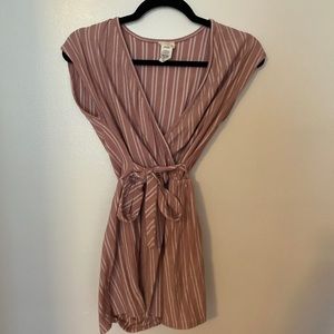 Pink and White Stripped Romper